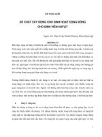 ĐỀ XUẤT XÂY DỰNG KHU SINH HOẠT CỘNG ĐỒNG CHO SINH VIÊN HUFLIT