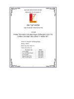 bài tập nhóm phân tích báo cáo bộ phận trên báo cáo tài chính của một số công ty niêm yết