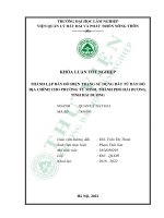 thành lập bản đồ hiện trạng sử dụng đất từ bản đồ địa chính cho phường tứ minh thành phố hải dương tỉnh hải dương
