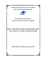 phân tích hoạt động marketing mix của công ty tnhh atp software