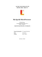 bài tập dài microprocessor ngành kỹ thuật điều khiển và tự động hóa
