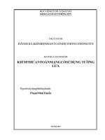 thực hành đánh giá kiểm định an toàn hệ thống thông tin bài thực hành số 08 kiểm thử an toàn mạng có sử dụng tường lửa