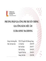 phương pháp gia công phi truyền thống gia công bằng siêu âm ultra sonic machining