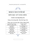 báo cáo cuối kì chủ đề kỹ năng phỏng vấn