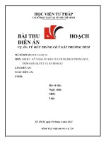 Bài thu hoạch diễn án 16.HS Vũ Đức Thắng cố ý gây thương tích