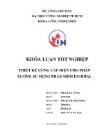 thiết kế cung cấp điện cho phân xưởng cơ khí sử dụng phần mềm ecodial