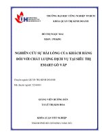nghiên cứu sự hài lòng của khách hàng đối với chất lượng dịch vụ tại siêu thị emart gò vấp