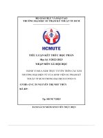 hành vi mua sắm trực tuyến trên các sàn thương mại điện tử của sinh viên sư phạm kỹ thuật tp hcm trong đại dịch covid 19