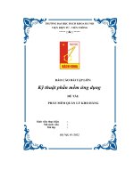 báo cáo bài tập lớn kỹ thuật phần mềm ứng dụng đề tài phần mềm quản lý kho hàng