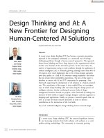 Design Thinking and AI: A New Frontier for Designing Human-Centered AI Solutions