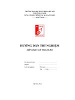 hướng dẫn thí nghiệm môn học kỹ thuật đo