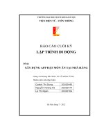 báo cáo cuối kỳ lập trình di động đề tài xây dựng app đặt món ăn tại nhà hàng