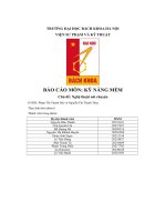 báo cáo môn kỹ năng mềm chủ đề nghệ thuật nói chuyện