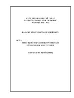 THIẾT BỊ HỖ TRỢ CẢI THIỆN TƯ THẾ NGỒI DÀNH CHO HỌC SINH TIỂU HỌC