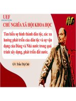 tìm hiểu sự hình thành dân tộc các xu hướng phát triển của dân tộc và sự vận dụng của đảng và nhà nước trong quá trình xây dựng phát triển đất nước