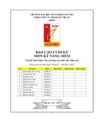 báo cáo cuối kỳ chủ đề thực hiện giá trị sống của sinh viên hiện nay