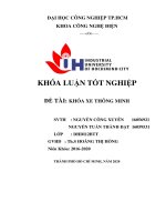 khóa xe thông minh khóa luận tốt nghiệp khoa công nghệ điện