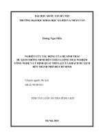 Tóm tắt: Nghiên cứu tác động của hệ sinh thái du lịch thông minh đến chất lượng trải nghiệm công nghệ và ý định quay trở lại của khách du lịch đến thành phố Hồ Chí Minh