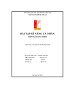 bài tập kĩ năng cá nhân môn kĩ năng mềm23