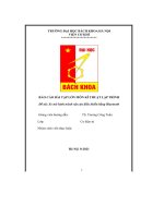 báo cáo bài tập lớn môn kĩ thuật lập trình đề tài xe mô hình tránh vật cản điều khiển bằng bluetooth