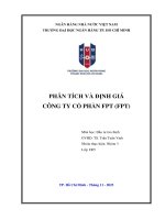 phân tích và định giá công ty cổ phần fpt fpt