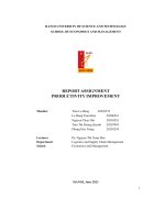 report assignment productivity improvement