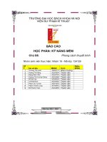 báo cáo kỹ năng mềm chủ đề phong cách thuyết trình