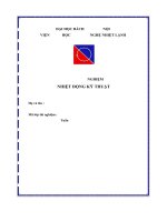 bài thí nghiệm tìm hiểu phân tích các quá trình nhiệt động của bơm nhiệt máy lạnh