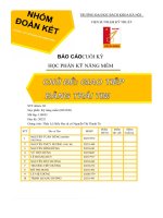 báo cáo bài tập nhóm cuối kỳ chương i kỹ năng giao tiếp hiệu quả