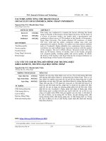 CÁC YẾU TỐ ẢNH HỞNG ĐẾN HÌNH ẢNH THƠNG HIỆU KHOA KINH TẾ, TRỜNG ĐẠI HỌC ĐỒNG THÁP