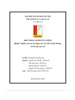 đề tài nghiên cứu sự tác động của các yếu tố ảnh hưởng tới tốc độ của ô tô