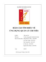 báo cáo tìm hiểu về ứng dụng quản lý chi tiêu