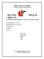 Bài thu hoạch diễn án 19.HS Kiều Thanh Bình cố ý gây thương tích