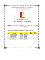 báo cáo cuối kì kỹ năng mềm chủ đề cách mở đầu và kết thúc bài thuyết trình gây ấn tượng