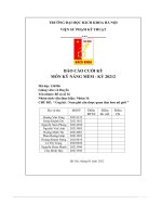 báo cáo cuối kỳ môn kỹ năng mềm chủ đề ủng hộ nam giới cần được quan tâm hơn nữ giới