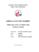 thiết kế cung cấp điện cho phân xưởng cơ khí 2