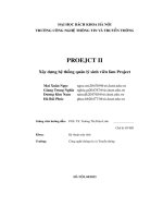 proejct ii xây dựng hệ thống quản lý sinh viên làm projec