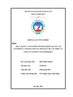 Khóa luận tốt nghiệp: Thực trạng và giải pháp cho hoạt động quảng 2 cáo Facebook và TikTok cho sản phẩm máy rửa xe X2000 của công ty Cổ phần VNE Ecommerce