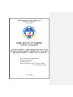 Khóa luận tốt nghiệp: Giải pháp truyền thông marketing cho chuỗi nhà hàng Sumo Yakiniku thuộc Công ty Cổ phần Thương mại Dịch vụ Cổng Vàng tại Hà Nội