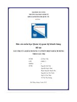 tiểu luận môn học quản trị quan hệ khách hàng đề tài giá trị của khách hàng và phân biệt khách hàng theo giá trị