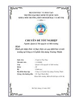 Chuyên đề tốt nghiệp: Đánh giá nhận thức và thực hiện các quy định bảo vệ môi trường tại Công ty Cổ phần Xây dựng Trường Thịnh