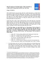 KHUYẾN NGHỊ CỦA LIÊN HỢP QUỐC VỀ BỘ LUẬT HÌNH SỰ VÀ BỘ LUẬT TỐ TỤNG HÌNH SỰ 2015 CỦA VIỆT NAM (NGÀY 1752017)