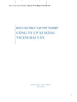 báo cáo thực tập tốt nghiệp công ty cp xi măng vicem hải vân