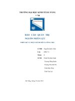 tiểu luận báo cáo quản trị nguồn nhân lực thiết kế và thực hành mô tả công việc