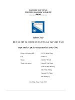 tiểu luận báo cáo đề tài mô tả chuỗi cung ứng gà tại việt nam