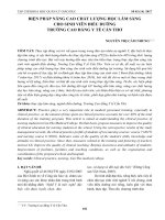 BIỆN PHÁP NÂNG CAO CHẤT LƯỢNG HỌC LÂM SÀNG CHO SINH VIÊN ĐIỀU DƯỠNG TRƯỜNG CAO ĐẲNG Y TẾ CẦN THƠ