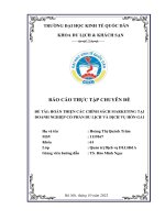 Chuyên đề thực tập: Hoàn thiện các chính sách Marketing tại doanh nghiệp Cổ phần Du lịch và Dịch vụ Hòn Gai