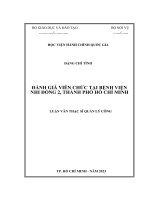 đánh giá viên chức tại bệnh viện nhi đồng 2 thành phố hồ chí minh