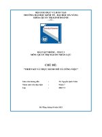 tiểu luận môn quản trị nguồn nhân lực chủ đề thiết kế và thực hành mô tả công việc