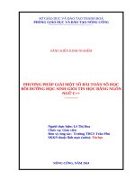 skkn cấp tỉnh phương pháp giải một số bài toán số học bồi dưỡng học sinh giỏi tin học bằng ngôn ngữ c